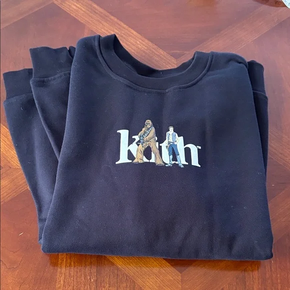 NWT Kith For Star Wars Solo And Chewie Serif Crewneck 'Black' - Picture 4 of 10